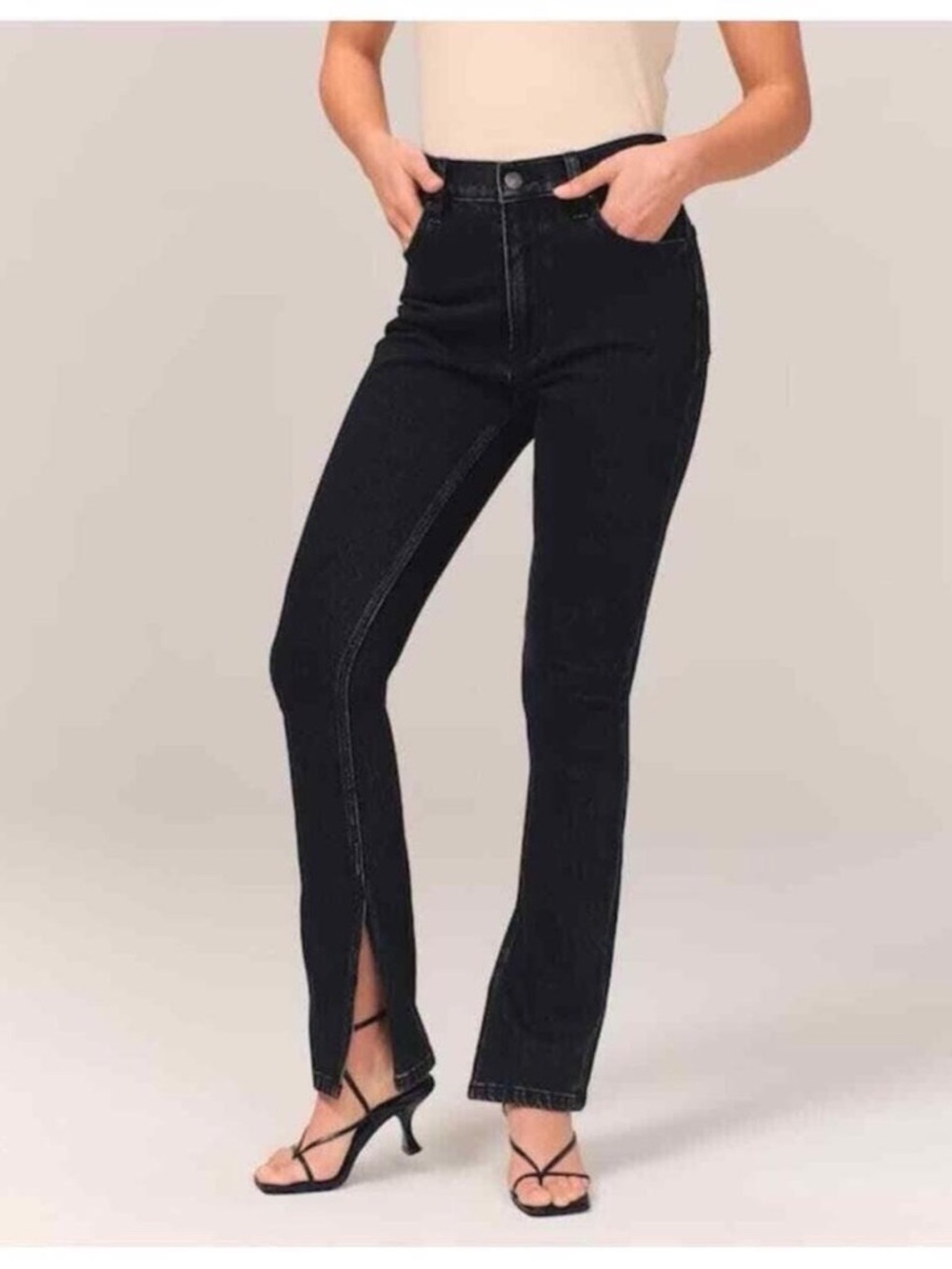 Abercrombie & Fitch Black Skinny High-Rise Jeans Label